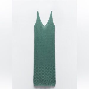Zara Strappy Chenille Dress S NWT